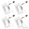 Nuwatt 6" LED Square Retrofit Dimmable Recessed Lights 5CCT 2700K/3000K/3500K/4000K/5000K Selectable 4 PK NW-SQ-C6-14W-5CCT-WH-4P - alternate 1
